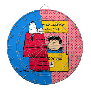 Peanuts   Snoopy & Lucy Half & Half Dart Board