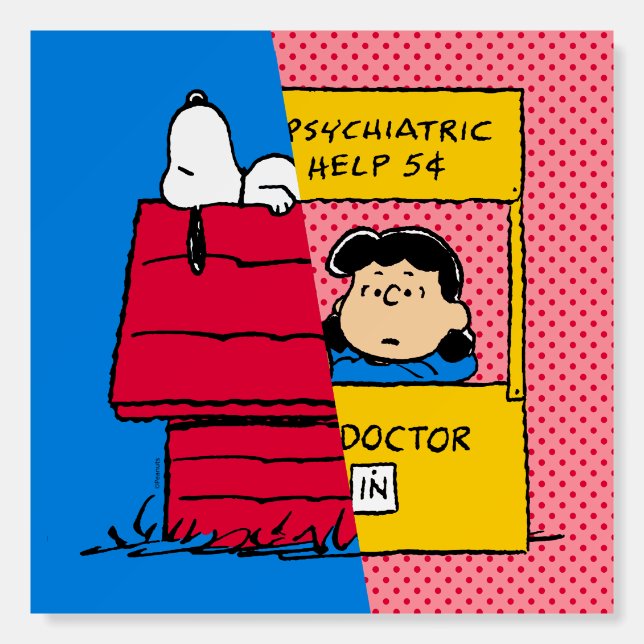 Peanuts | Snoopy & Lucy Half & Half Foam Board (Front)