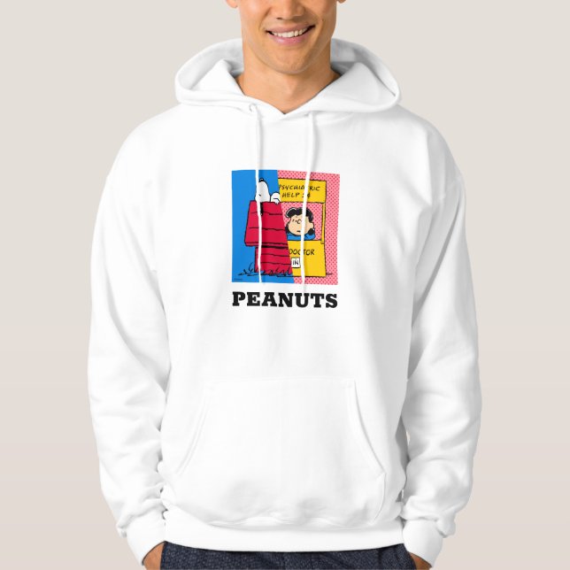 Peanuts | Snoopy & Lucy Half & Half Hoodie (Front)