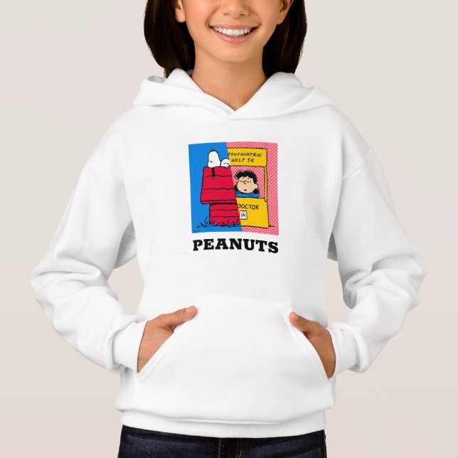 Peanuts | Snoopy & Lucy Half & Half Hoodie (Front)