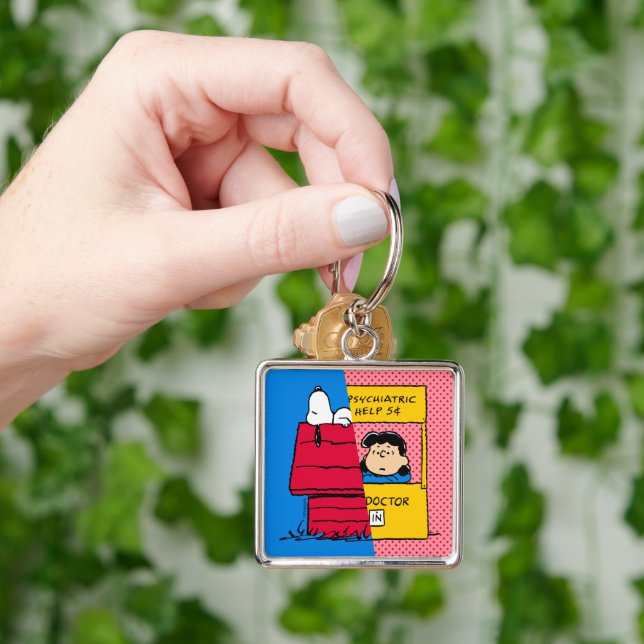 Peanuts | Snoopy & Lucy Half & Half Keychain (Hand)