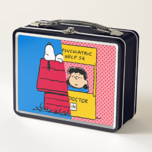 Peanuts   Snoopy & Lucy Half & Half Metal Lunch Box