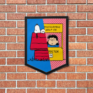 Peanuts Snoopy & Lucy Half & Half Pennant