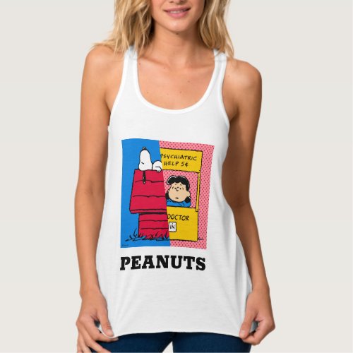 Peanuts  Snoopy  Lucy Half  Half Tank Top