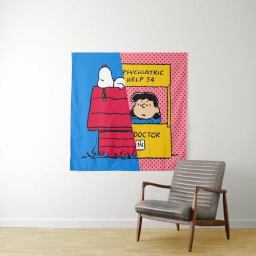 Peanuts  Snoopy  Lucy Half  Half Tapestry