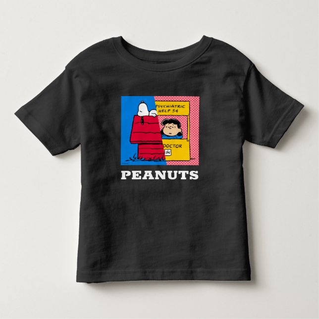 Peanuts | Snoopy & Lucy Half & Half Toddler T-shirt (Front)