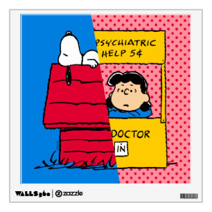 Peanuts Snoopy & Lucy Half & Half Wall Decal