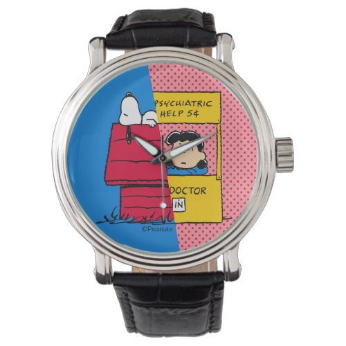 Peanuts  Snoopy  Lucy Half  Half Watch