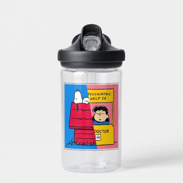 Peanuts | Snoopy & Lucy Half & Half Water Bottle (Front)