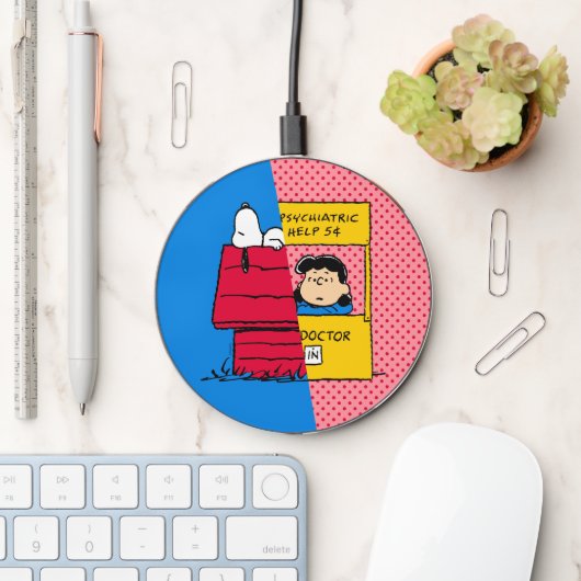 Peanuts | Snoopy & Lucy Half & Half Wireless Charger (Desk)