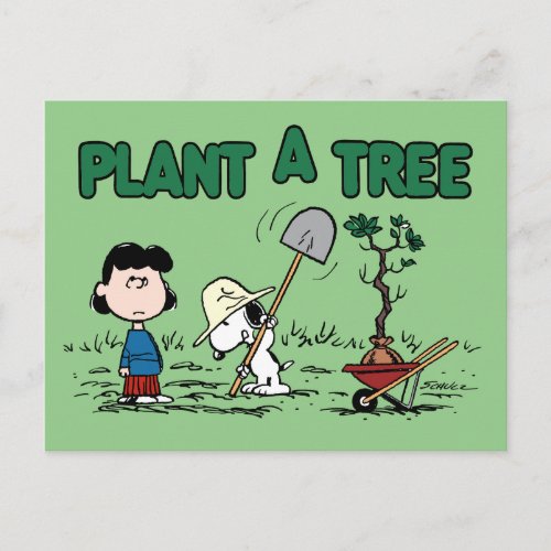Peanuts  Snoopy  Lucy Plant A Tree Postcard