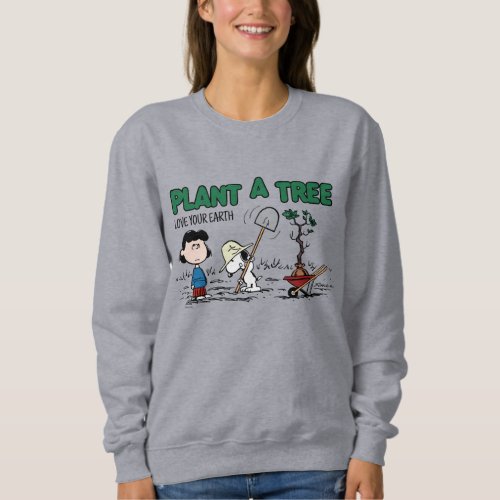 Peanuts  Snoopy  Lucy Plant A Tree Sweatshirt