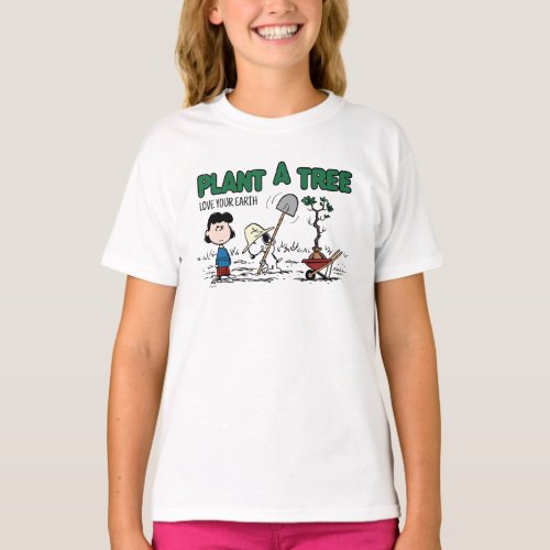 Peanuts  Snoopy  Lucy Plant A Tree T_Shirt