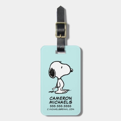 Peanuts  Snoopy Luggage Tag