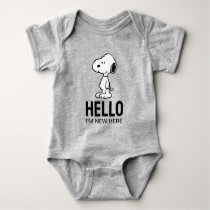 Peanuts Snoopy | |'m New Here Baby Bodysuit