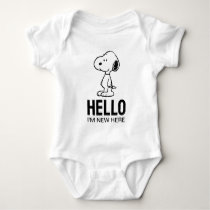 Peanuts Snoopy | |'m New Here Baby Bodysuit
