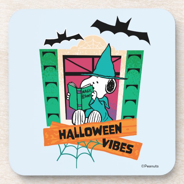 Peanuts Snoopy Magic Potions Halloween Beverage Coaster (Front)