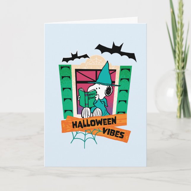 Peanuts Snoopy Magic Potions Halloween Card (Front)