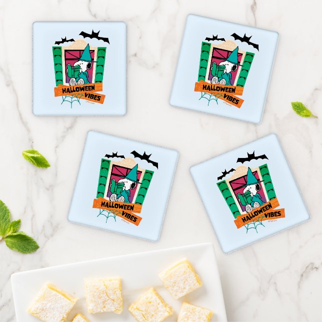 Peanuts Snoopy Magic Potions Halloween Coaster Set (In Situ)