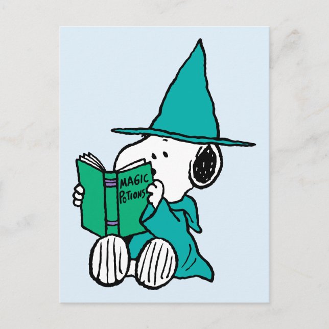 Peanuts Snoopy Magic Potions Halloween Postcard (Front)