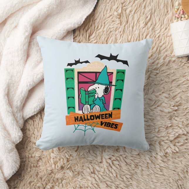 Peanuts Snoopy Magic Potions Halloween Throw Pillow (Blanket)