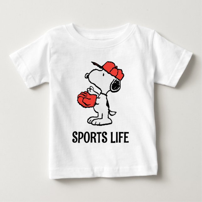 Peanuts | Snoopy Making the Catch Baby T-Shirt (Front)
