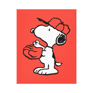 Peanuts   Snoopy Making the Catch Canvas Print