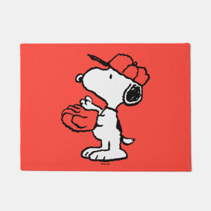 Peanuts   Snoopy Making the Catch Doormat