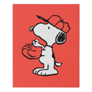 Peanuts Snoopy Making the Catch Faux Canvas Print