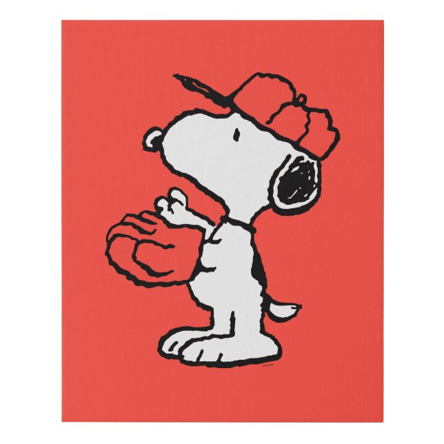 Peanuts | Snoopy Making the Catch Faux Canvas Print (Front)