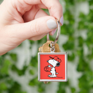 Peanuts   Snoopy Making the Catch Keychain