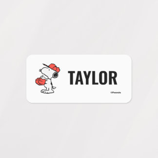 Peanuts | Snoopy Making the Catch Kids' Labels