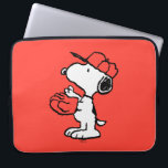 Peanuts | Snoopy Making the Catch Laptop Sleeve<br><div class="desc">Take a look at this super cute design featuring Snoopy playing baseball.</div>