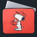 Peanuts | Snoopy Making the Catch Laptop Sleeve<br><div class="desc">Take a look at this super cute design featuring Snoopy playing baseball.</div>