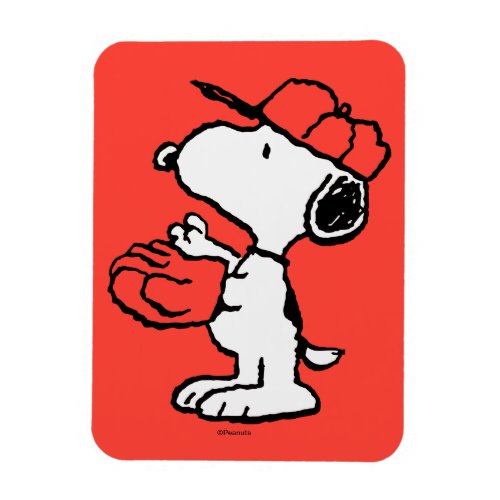 Peanuts  Snoopy Making the Catch Magnet