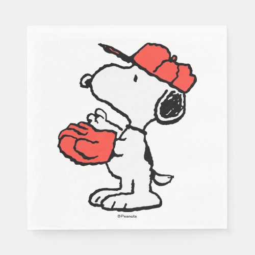 Peanuts  Snoopy Making the Catch Napkins
