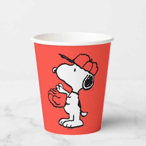 Peanuts  Snoopy Making the Catch Paper Cups