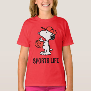 Peanuts   Snoopy Making the Catch T-Shirt