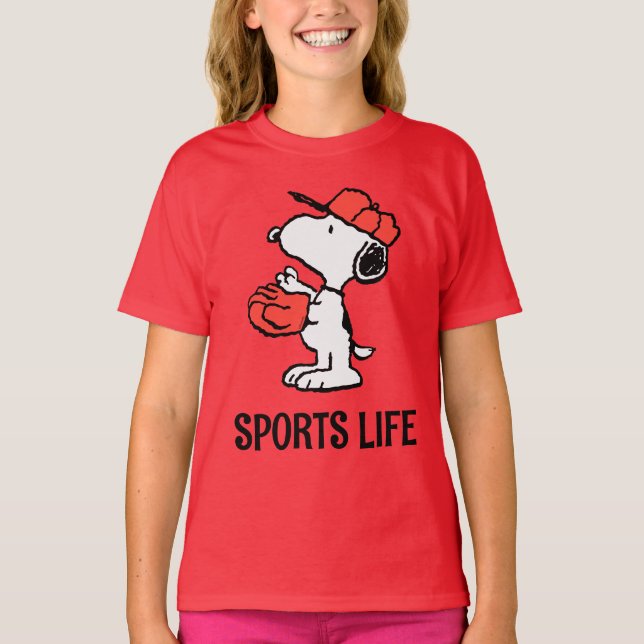 Peanuts | Snoopy Making the Catch T-Shirt (Front)