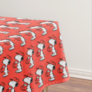Peanuts Snoopy Making the Catch Tablecloth