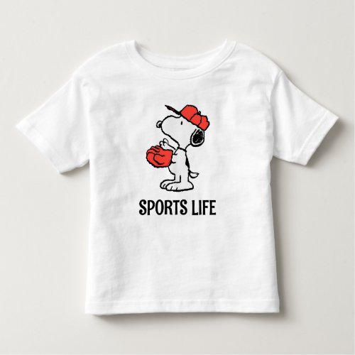 Peanuts  Snoopy Making the Catch Toddler T_shirt
