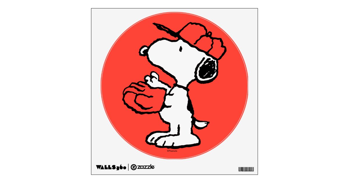 Peanuts | Snoopy Making the Catch Wall Decal | Zazzle