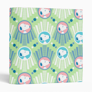 Peanuts   Snoopy Mint Green Deco Dreams Pattern 3 Ring Binder