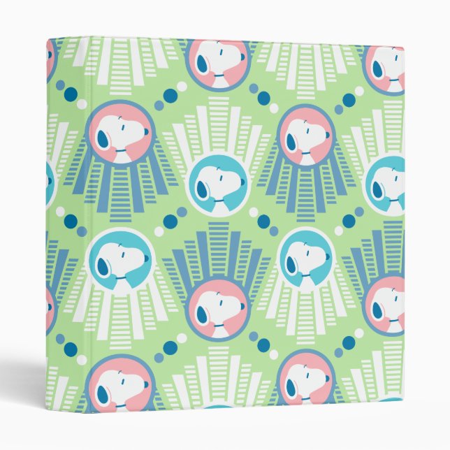 Peanuts | Snoopy Mint Green Deco Dreams Pattern 3 Ring Binder (Front/Spine)