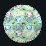 Peanuts | Snoopy Mint Green Deco Dreams Pattern Dart Board<br><div class="desc">Check out this Art Deco Peanuts design featuring Snoopy.</div>