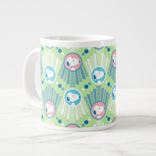 Peanuts Snoopy Mint Green Deco Dreams Pattern Giant Coffee Mug