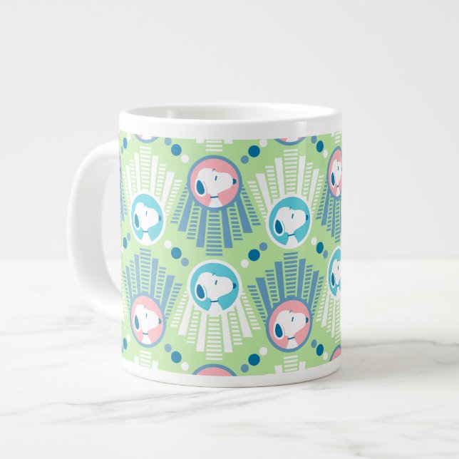 Peanuts | Snoopy Mint Green Deco Dreams Pattern Giant Coffee Mug (Front Left)