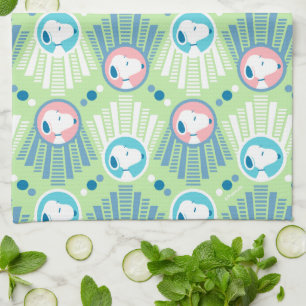 Peanuts Snoopy Mint Green Deco Dreams Pattern Kitchen Towel