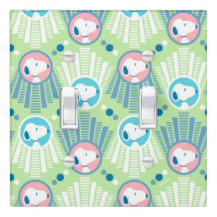 Peanuts   Snoopy Mint Green Deco Dreams Pattern Light Switch Cover