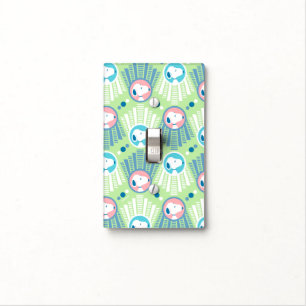 Peanuts   Snoopy Mint Green Deco Dreams Pattern Light Switch Cover